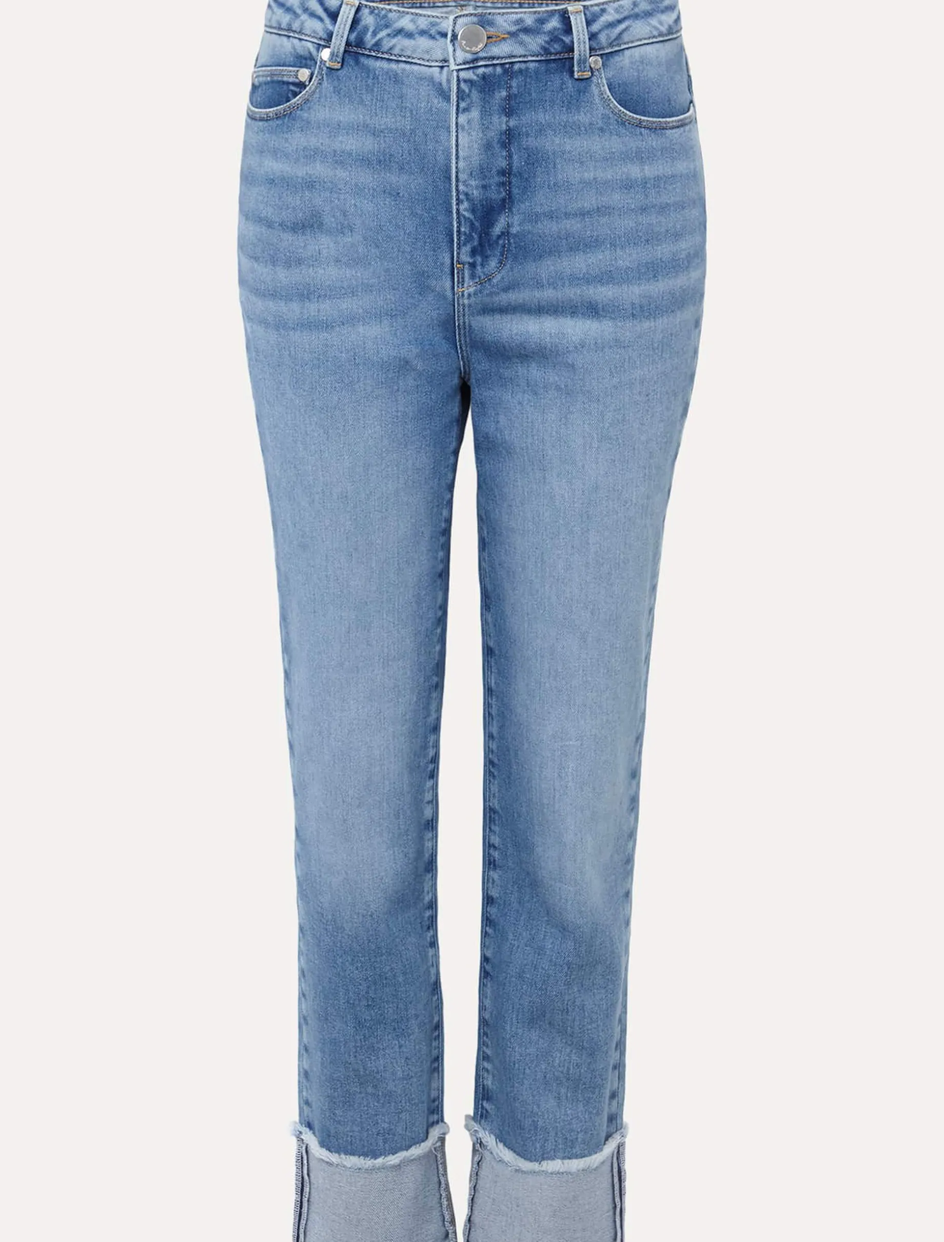 Mirabel Straight Leg Deep Turn Up Jeans