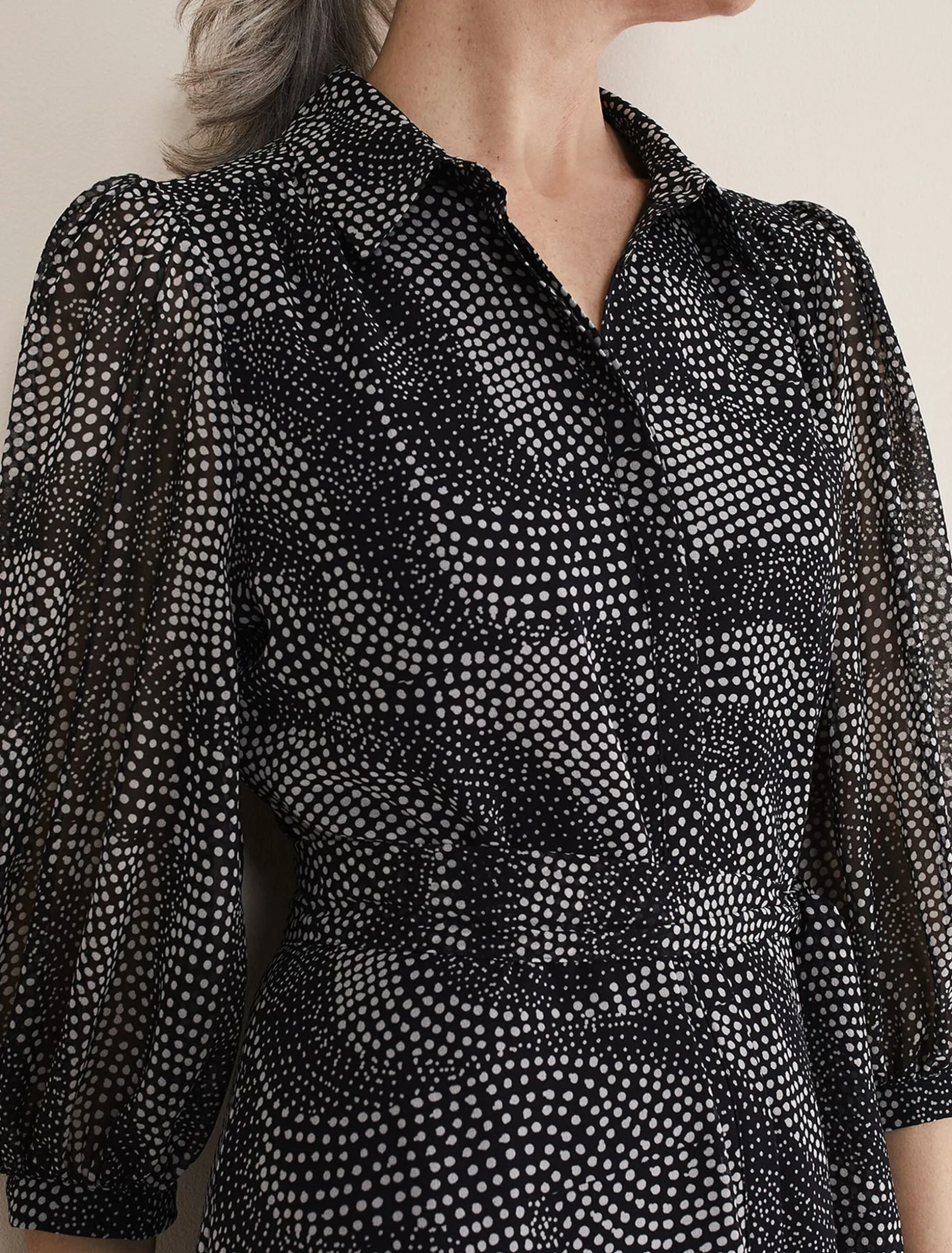 Miriam Chiffon Shirt Midi Dress