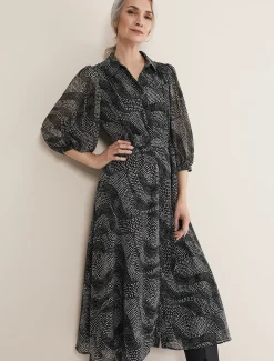 Miriam Chiffon Shirt Midi Dress