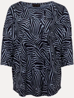 Moire Zebra Linen Top