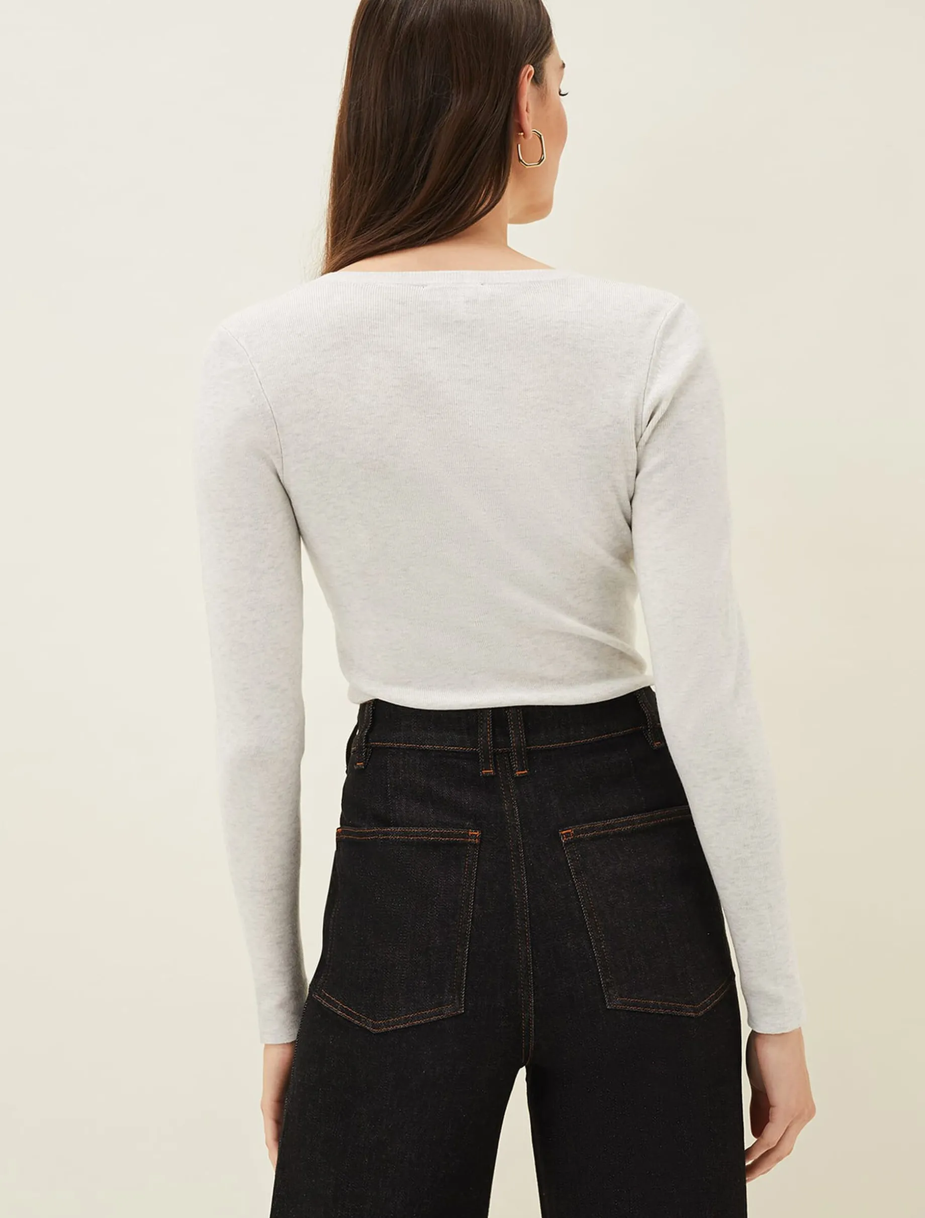 Molla Square Neck Knit Jumper