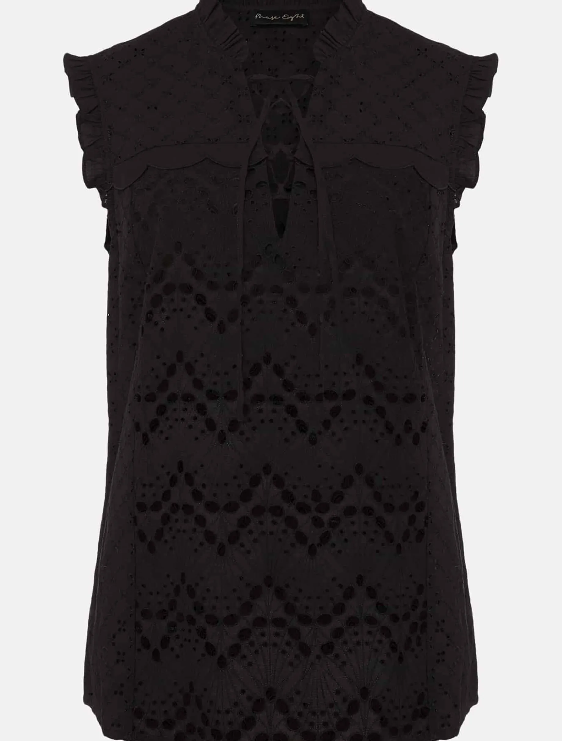 Mollie Broderie Sleeveless Blouse