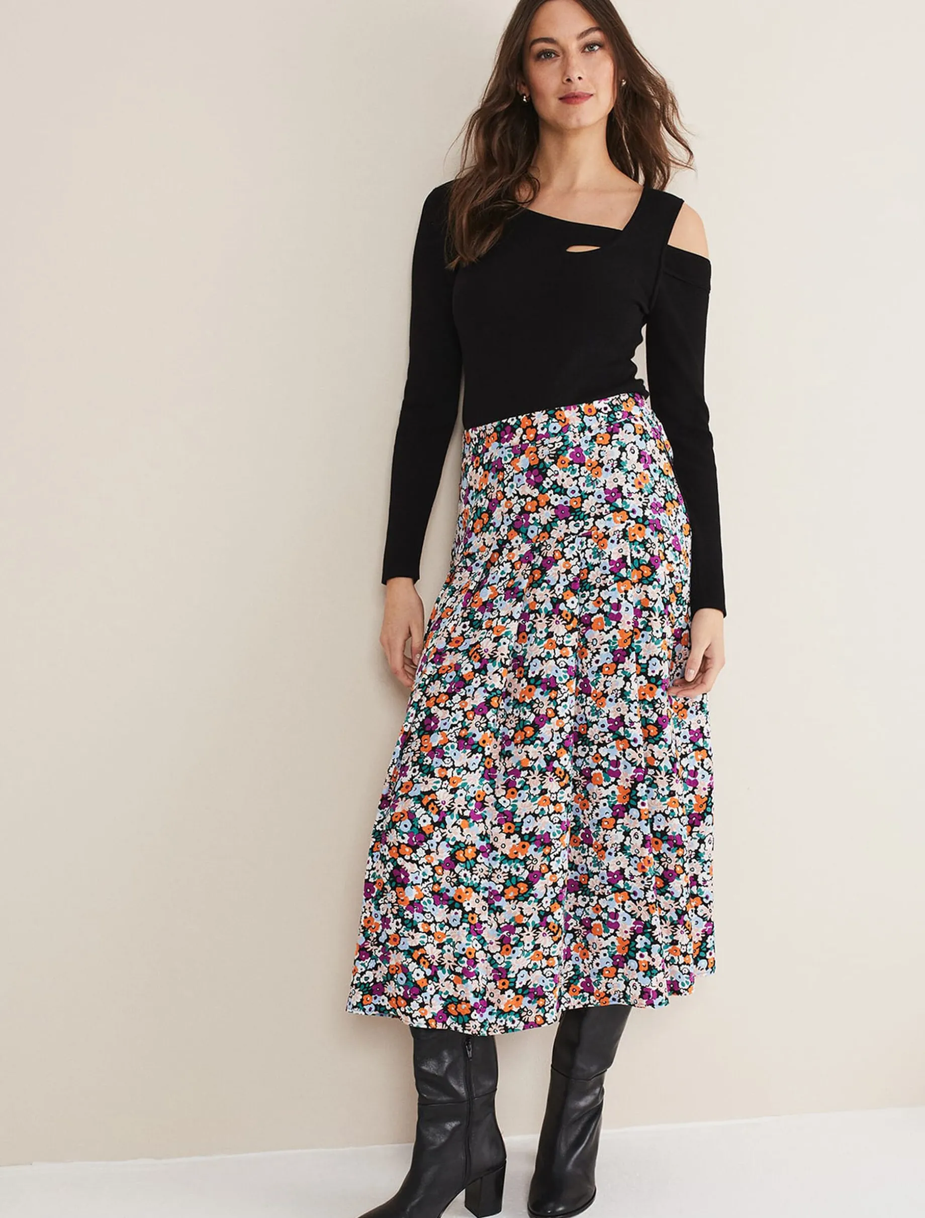 Mona Floral Tiered Skirt