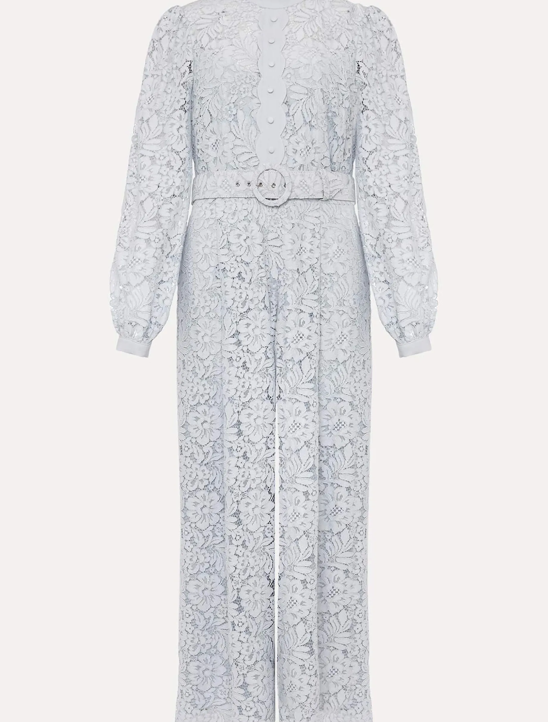 Monroe Belted Lace Wide Leg Jumpsuit