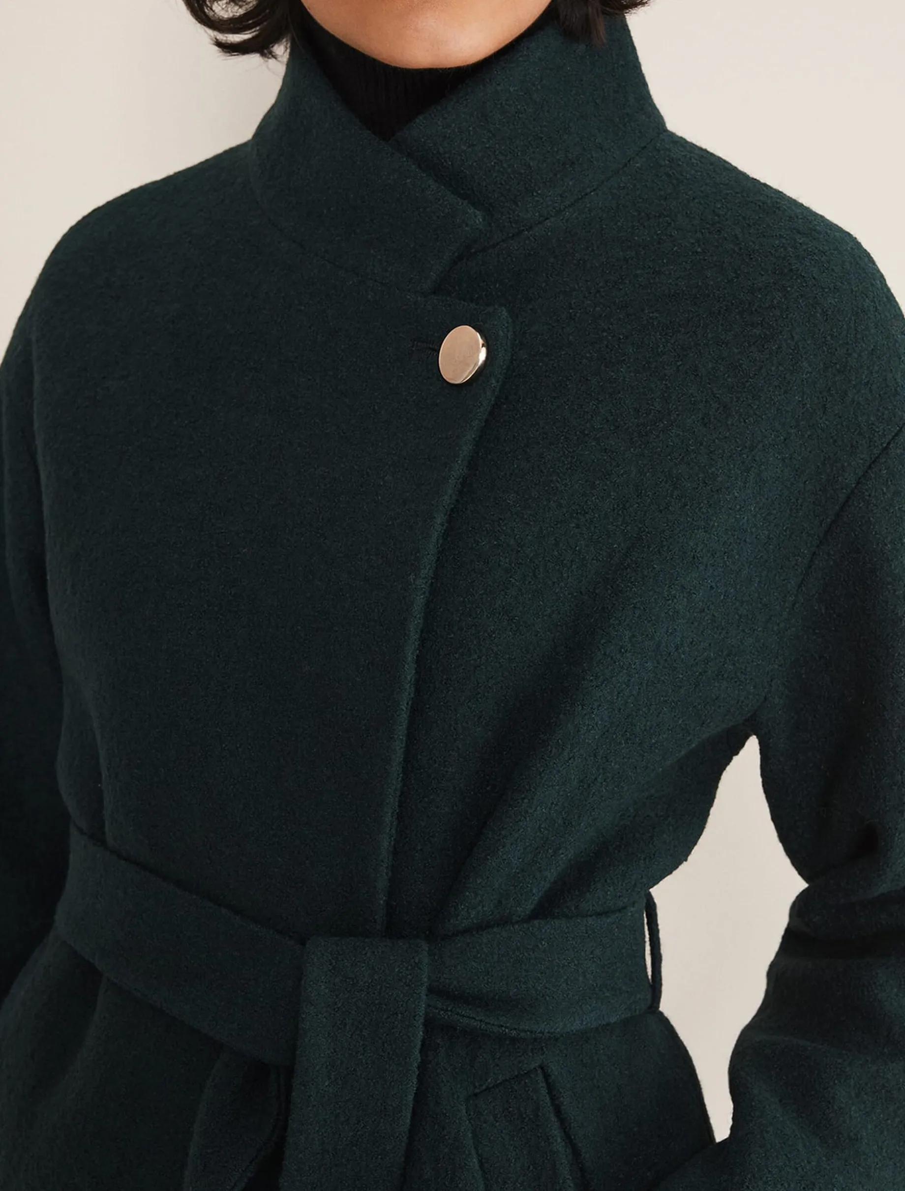Mya Wool Short Belted Coat