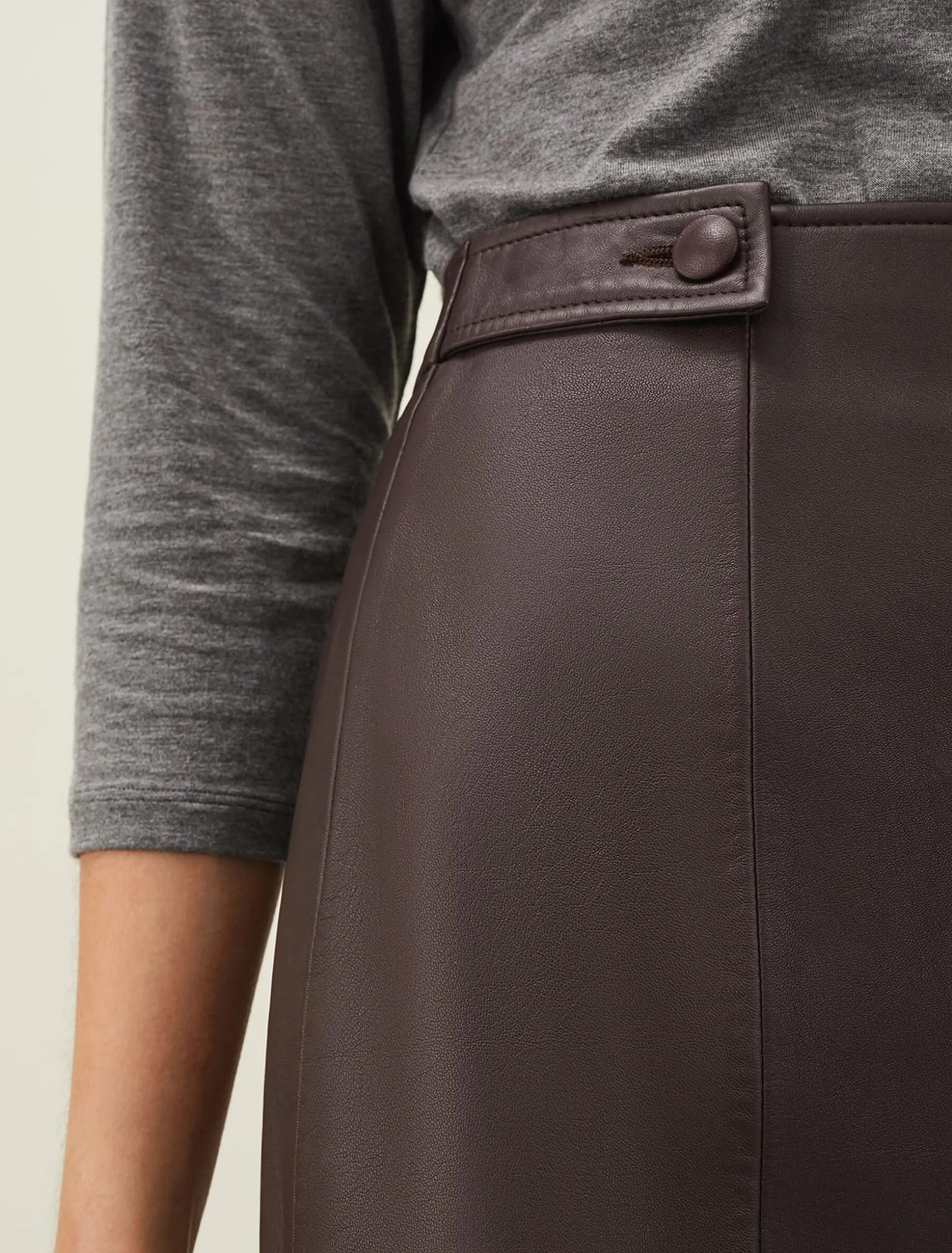 Nadine Leather A-Line Skirt