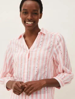 Nanette Stripe Broderie Shirt