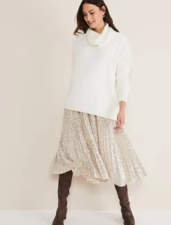 Natalia Fluffy Roll Neck Knit