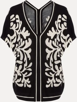 Natalie V Neck Printed Top