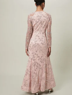 Natalya Sequin Floral Maxi Dress