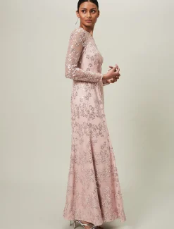 Natalya Sequin Floral Maxi Dress