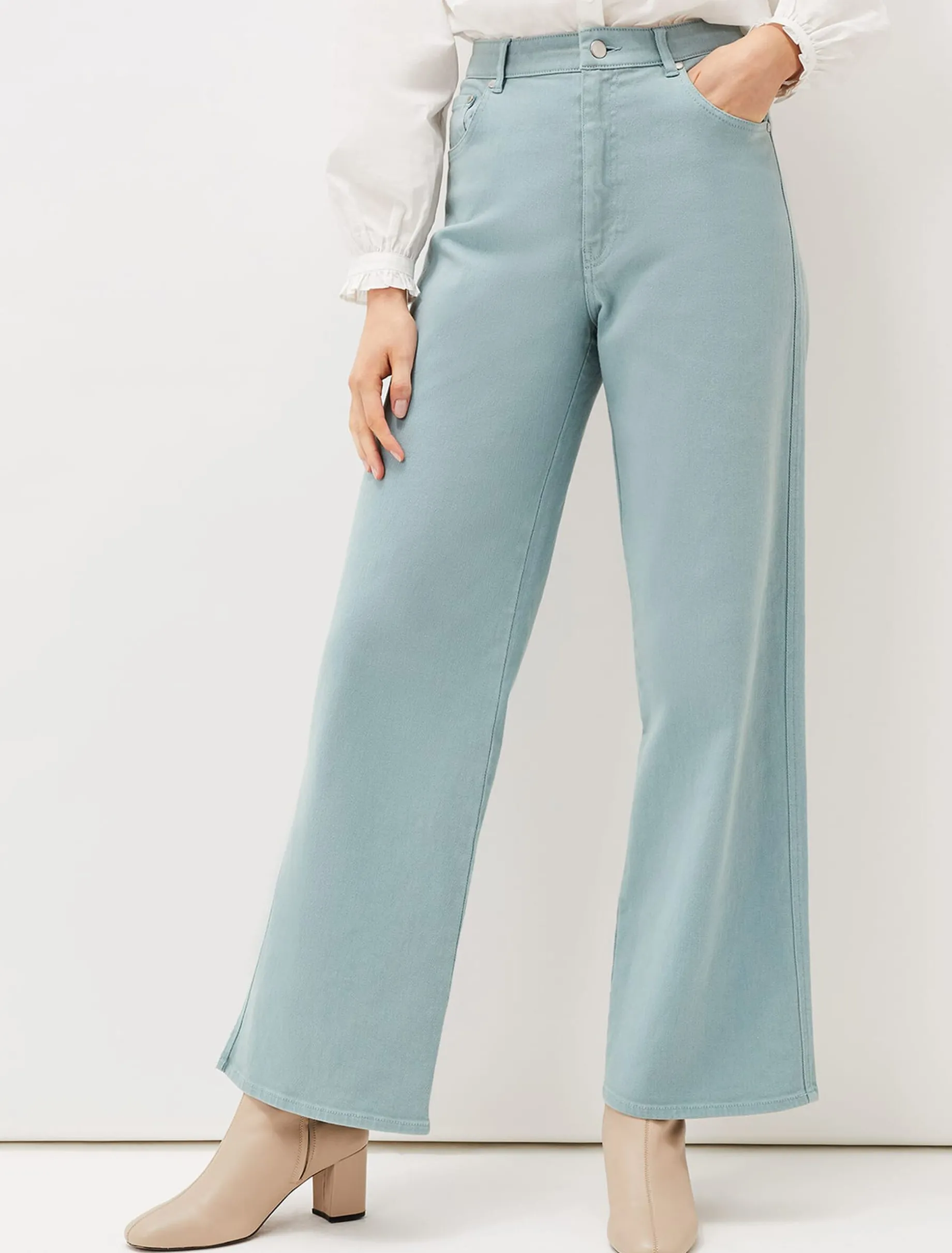 Nell Organic Denim Wide Leg Jean