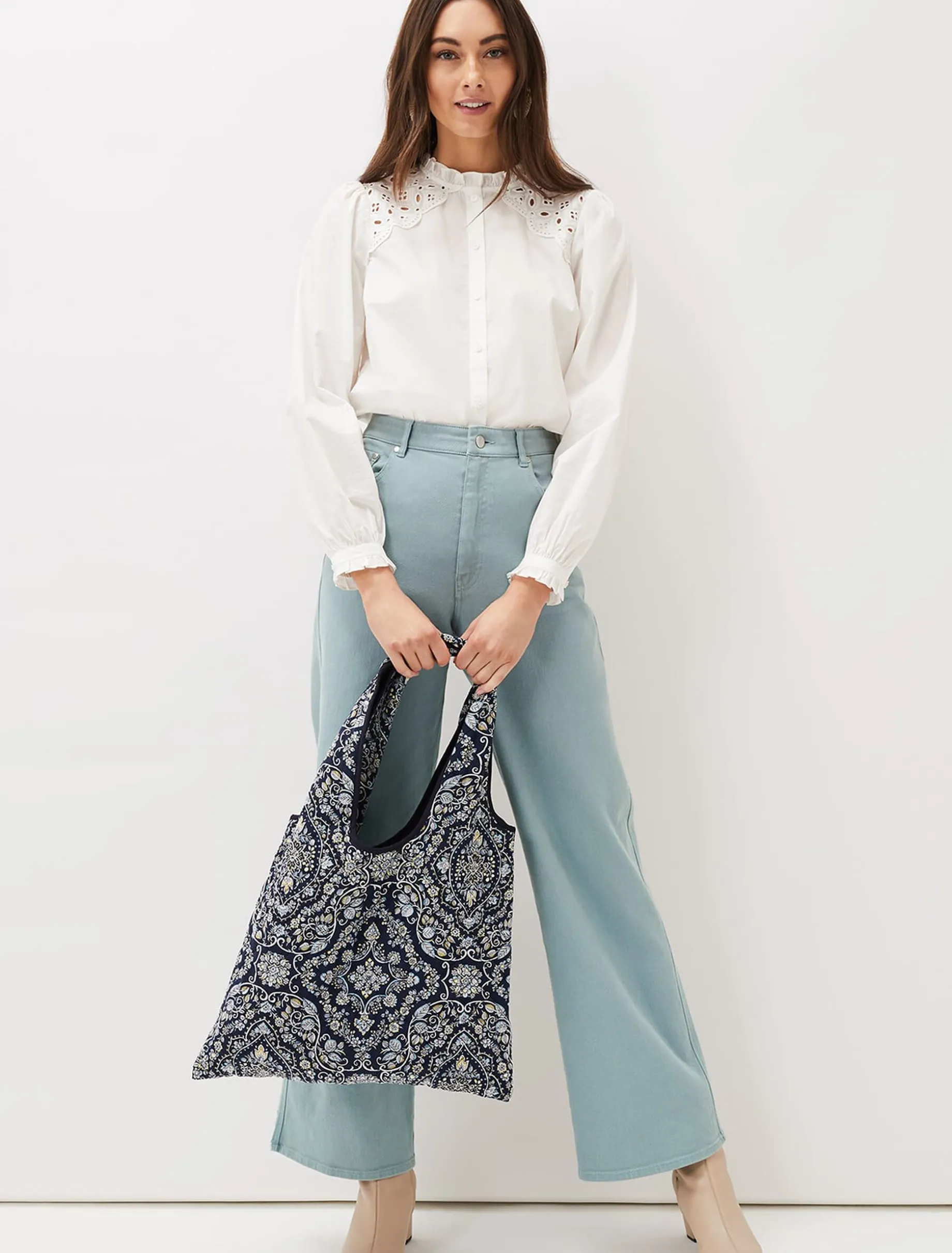 Nell Organic Denim Wide Leg Jean