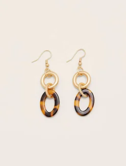 Nell Tortoise Shell Resin Earrings