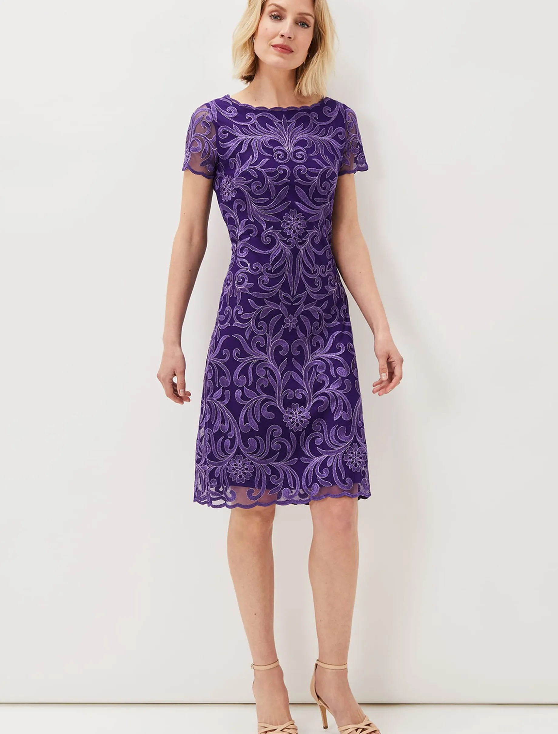 Nessa Embroidered Midi Dress