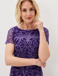 Nessa Embroidered Midi Dress