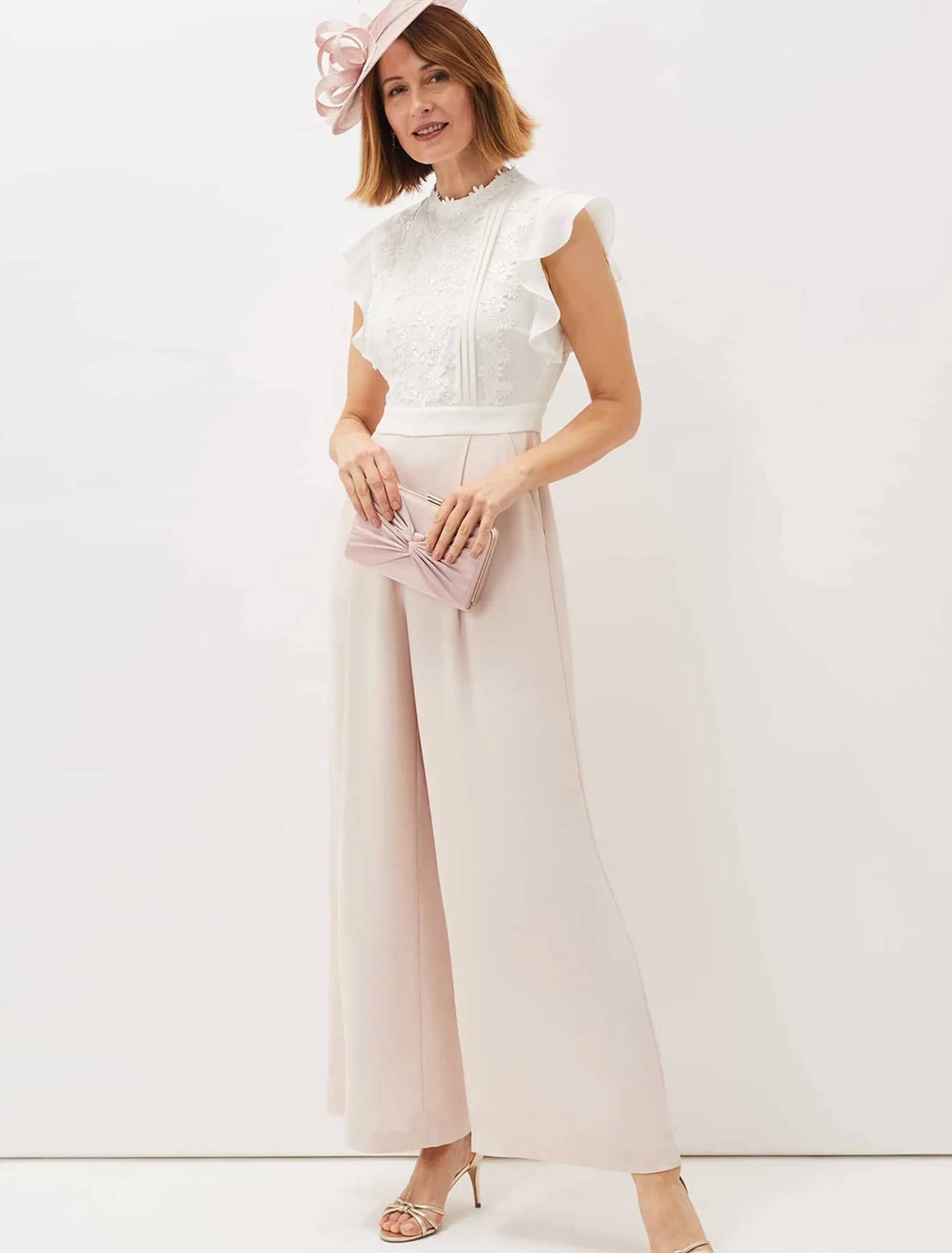 Niamh Lace Bodice Wide Leg Jumpsuit