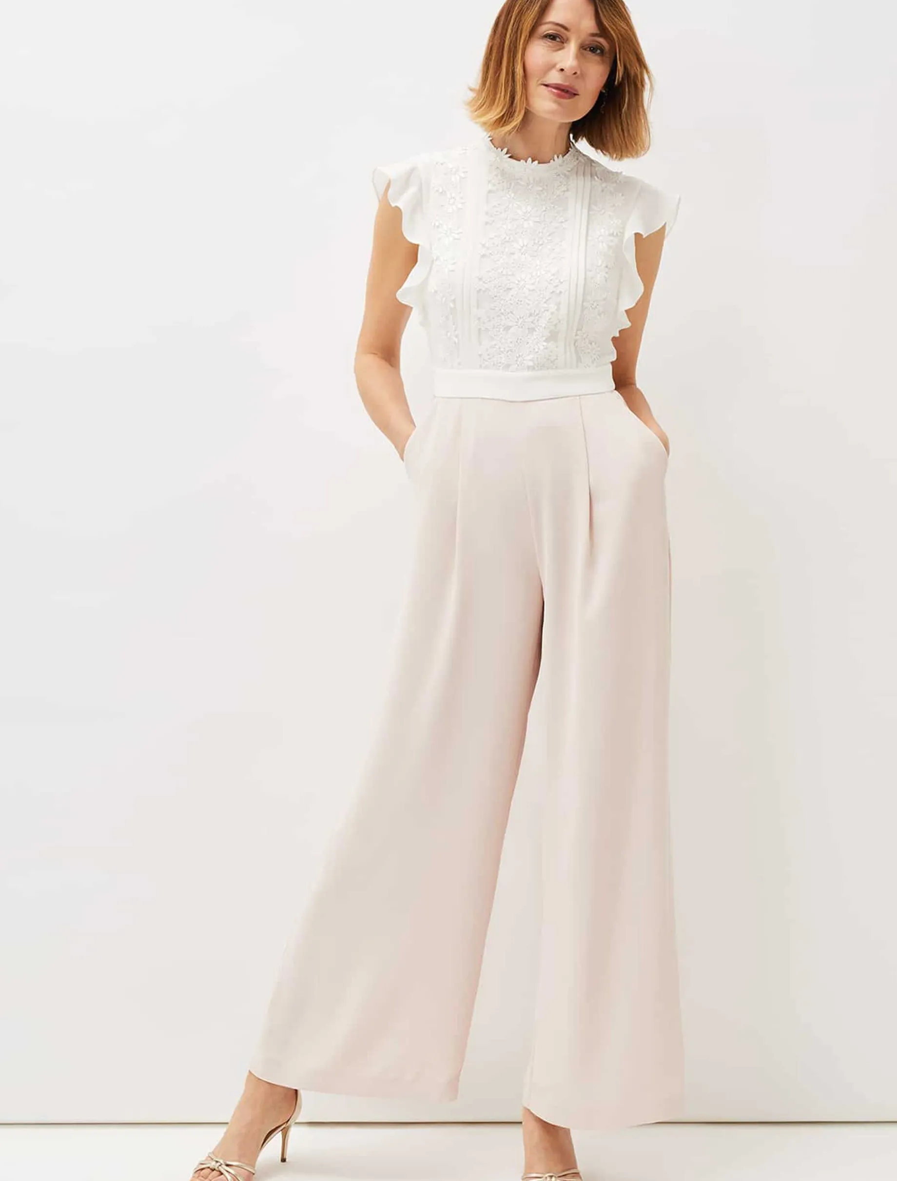 Niamh Lace Bodice Wide Leg Jumpsuit