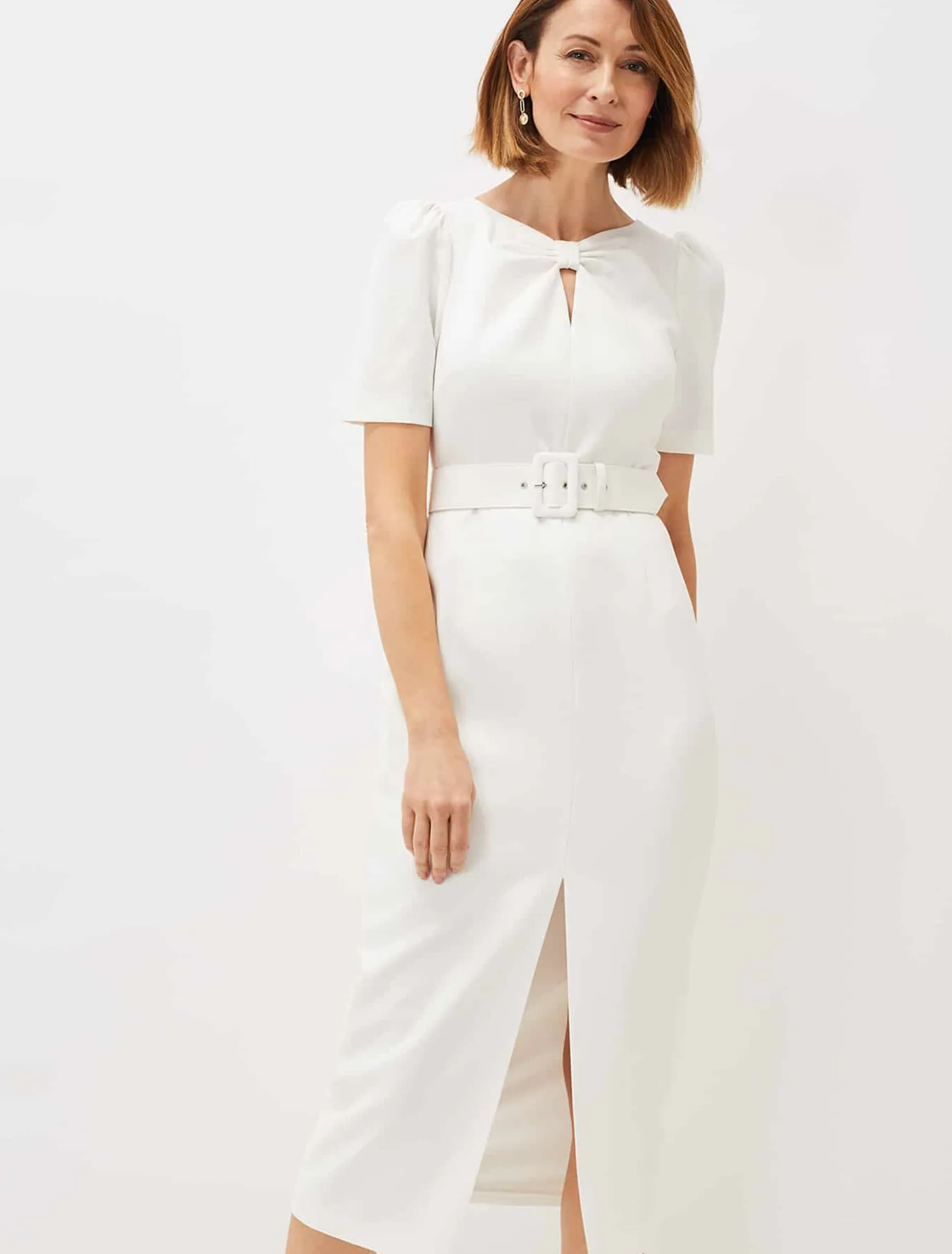 Niccola Fitted Belted Midaxi Dress