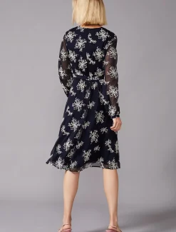 Nicki Embroidered Sprig Tea Dress