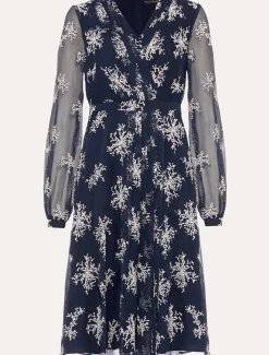 Nicki Embroidered Sprig Tea Dress