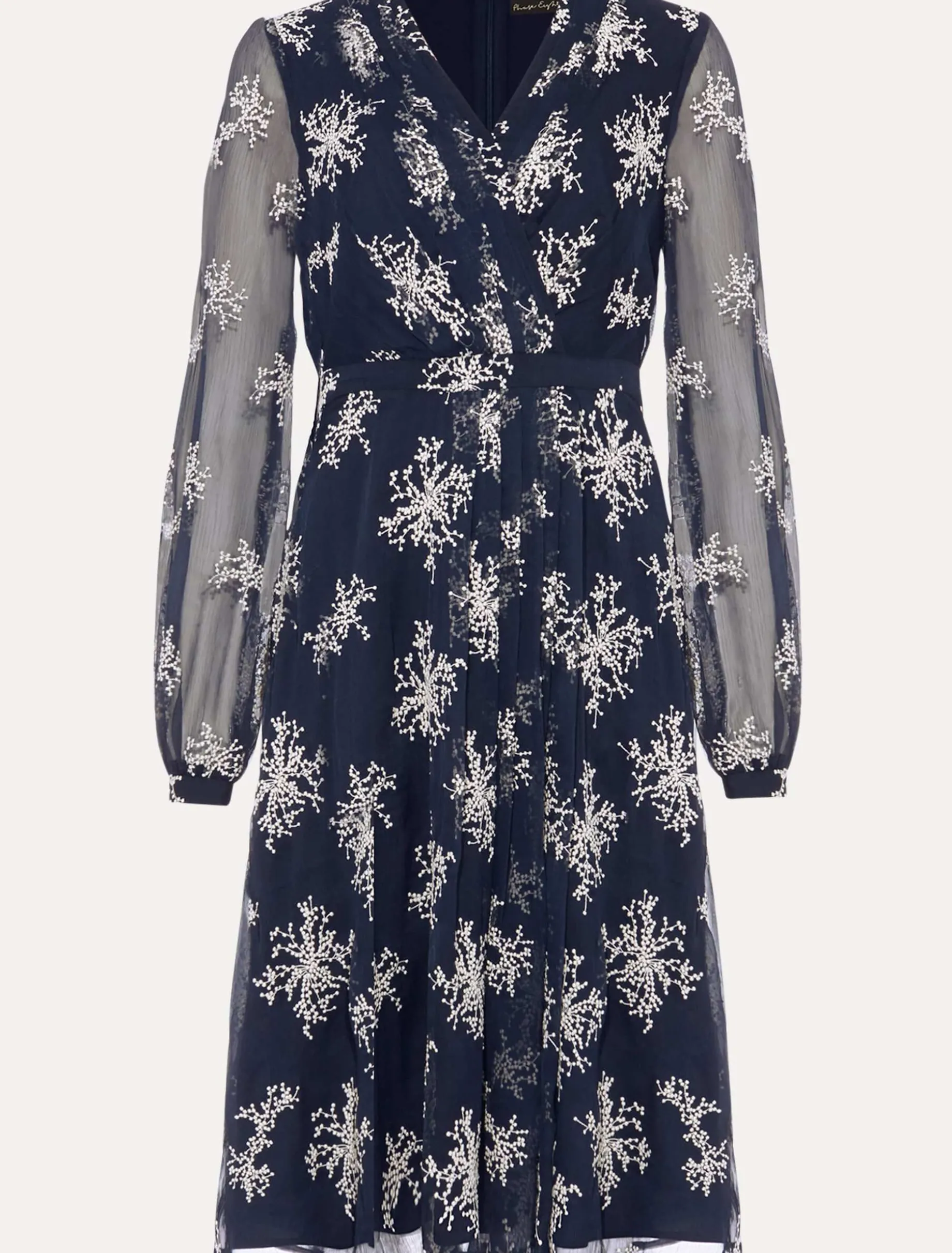 Nicki Embroidered Sprig Tea Dress