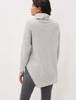 Nico Asymmetric Textured Jersey Top