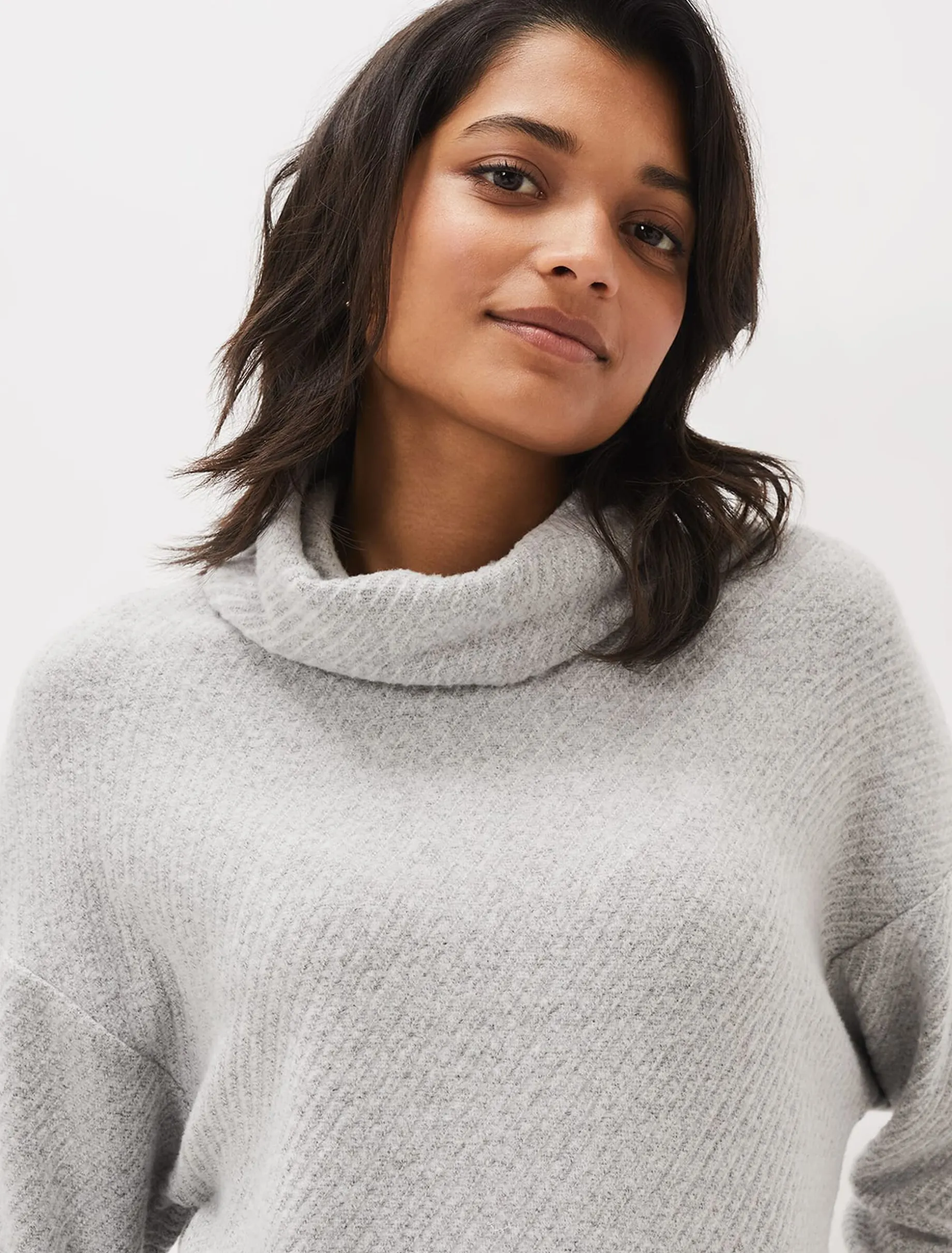 Nico Asymmetric Textured Jersey Top