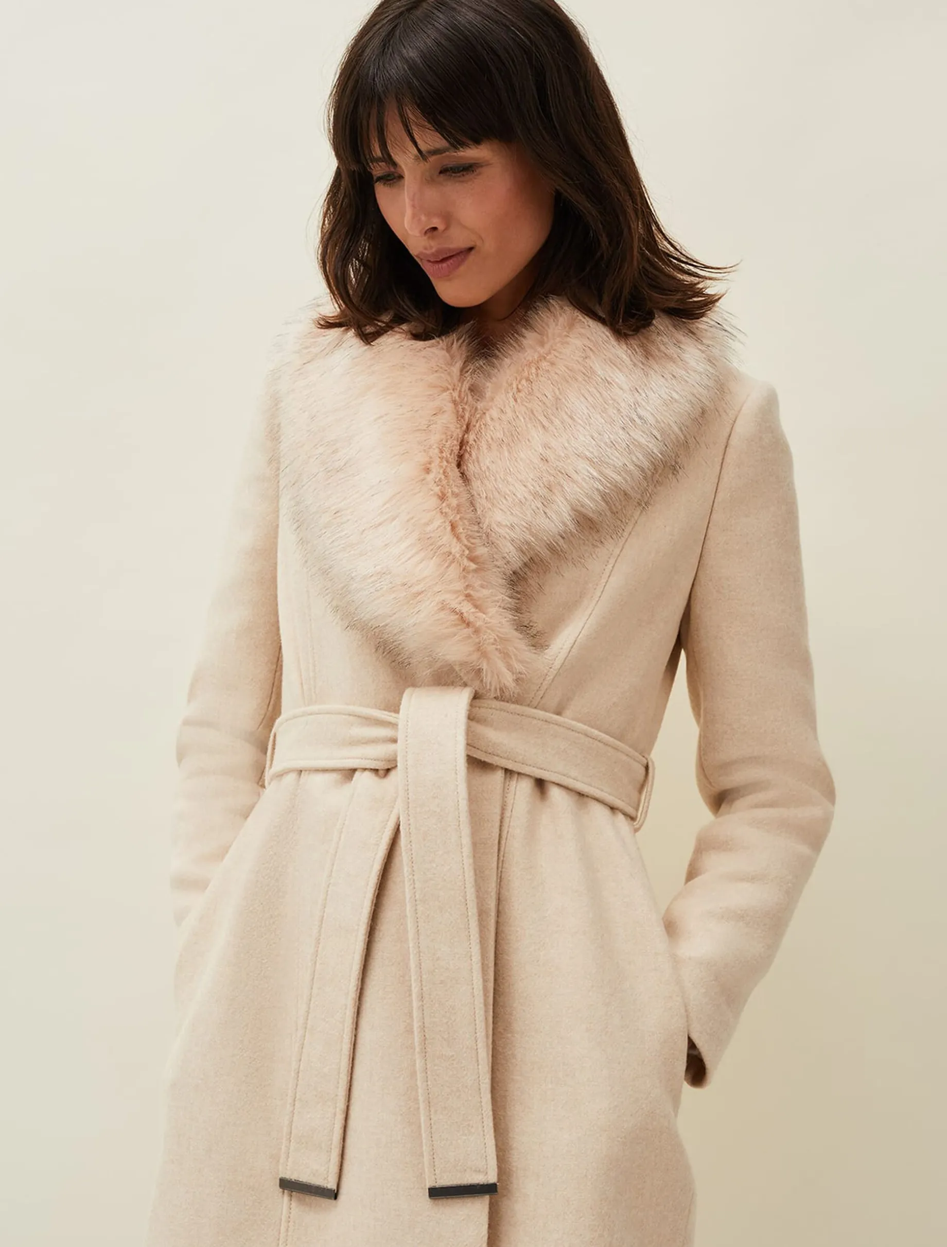 Nina Fur Collar Coat