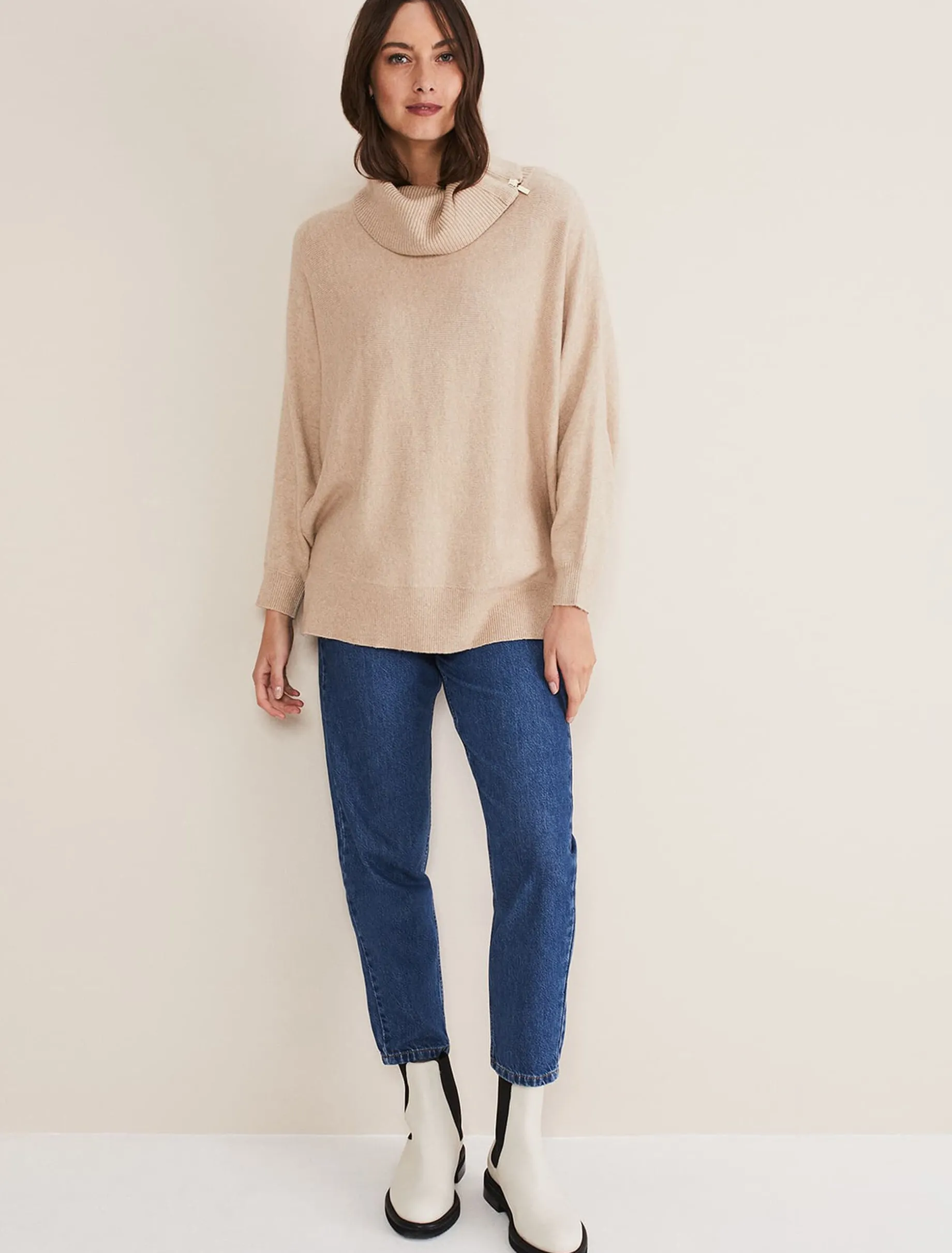 Nola Zip Neck Chunky Relaxed Knit