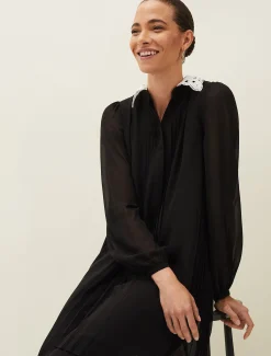 Norah Collar Detail Swing Dress