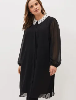 Norah Collar Detail Swing Dress
