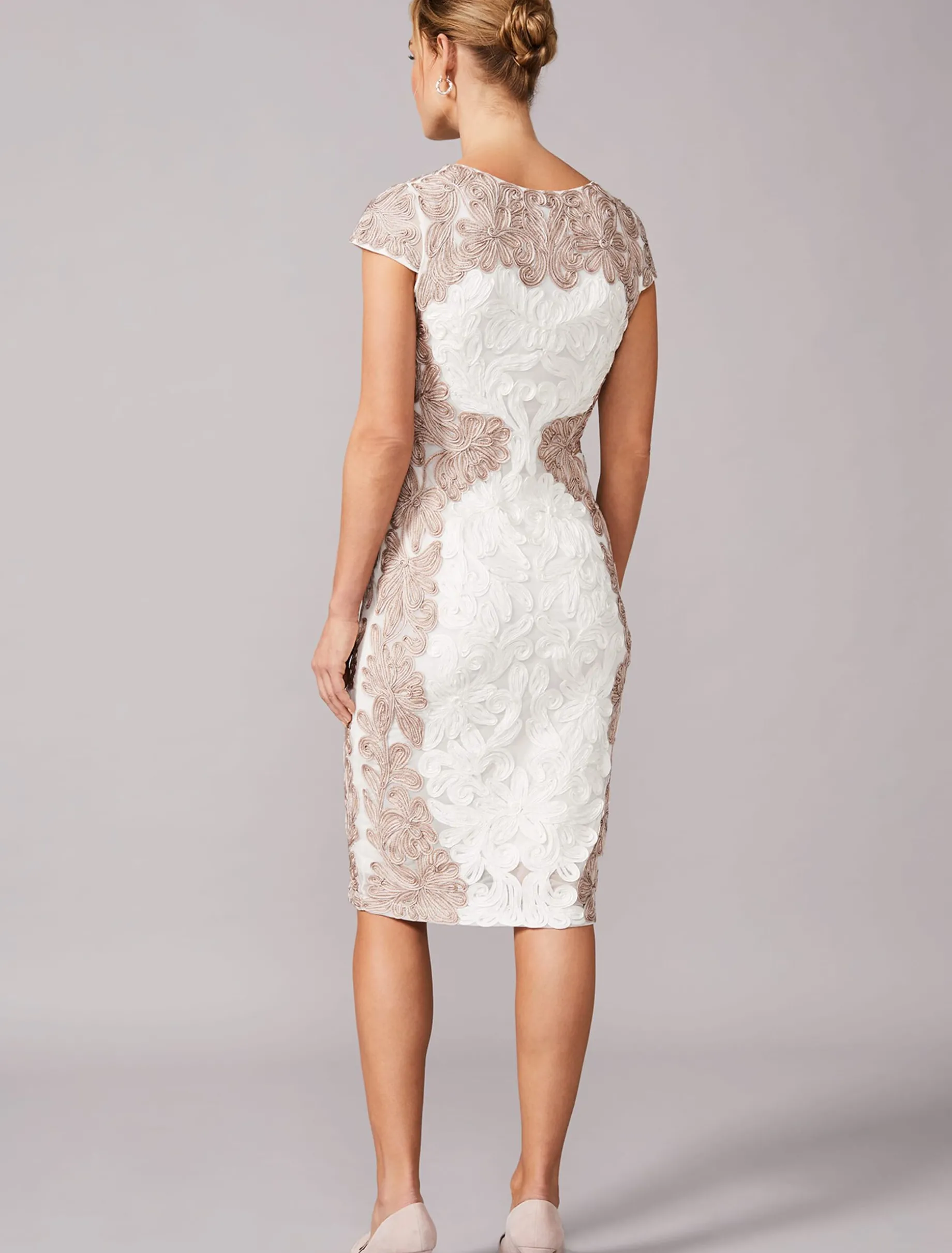Nori Tapework Lace Fitted Dress