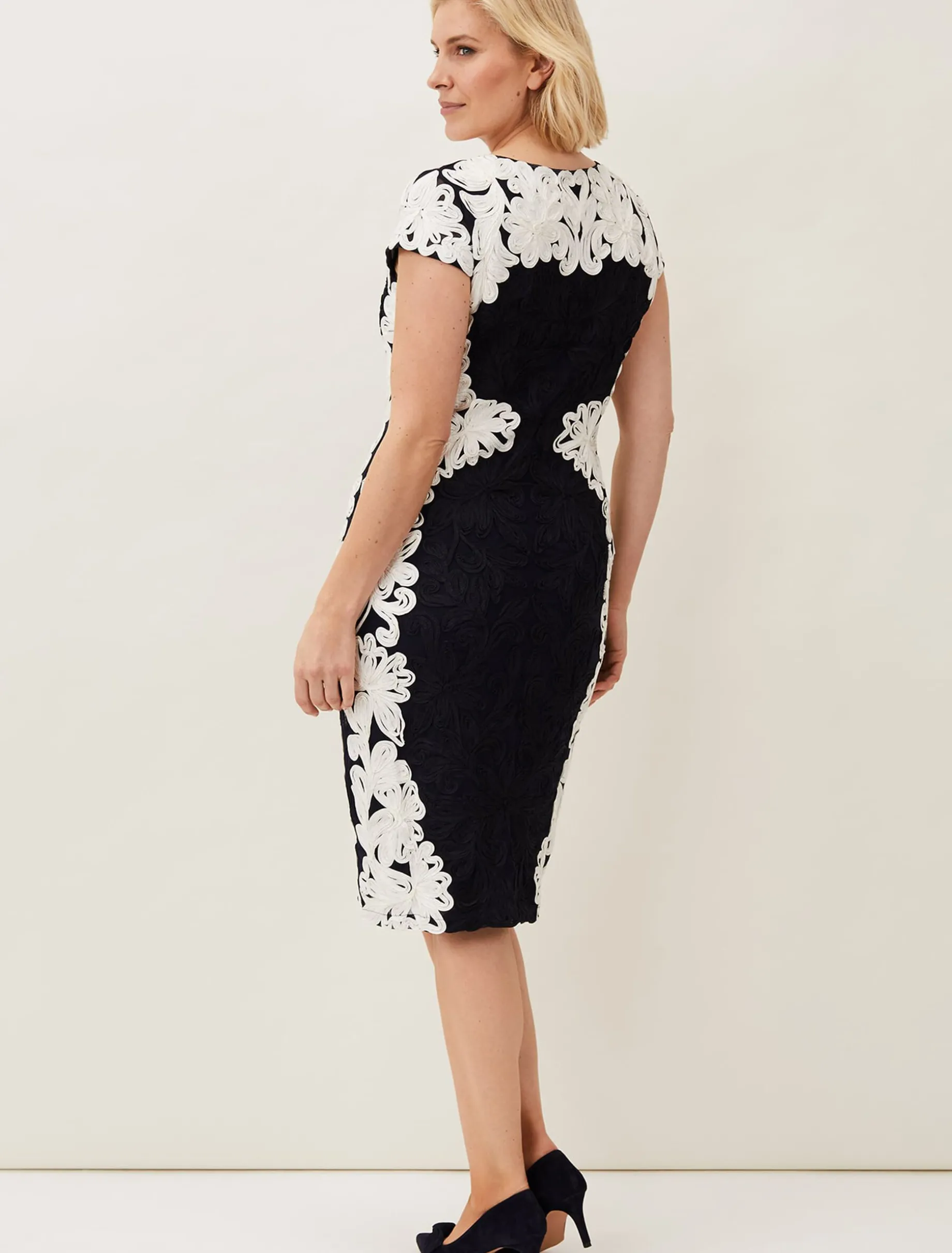 Nori Tapework Lace Fitted Dress