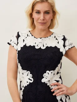 Nori Tapework Lace Fitted Dress