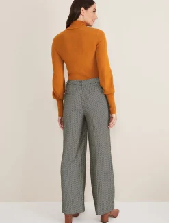Nouria Herringbone Tapered Trouser