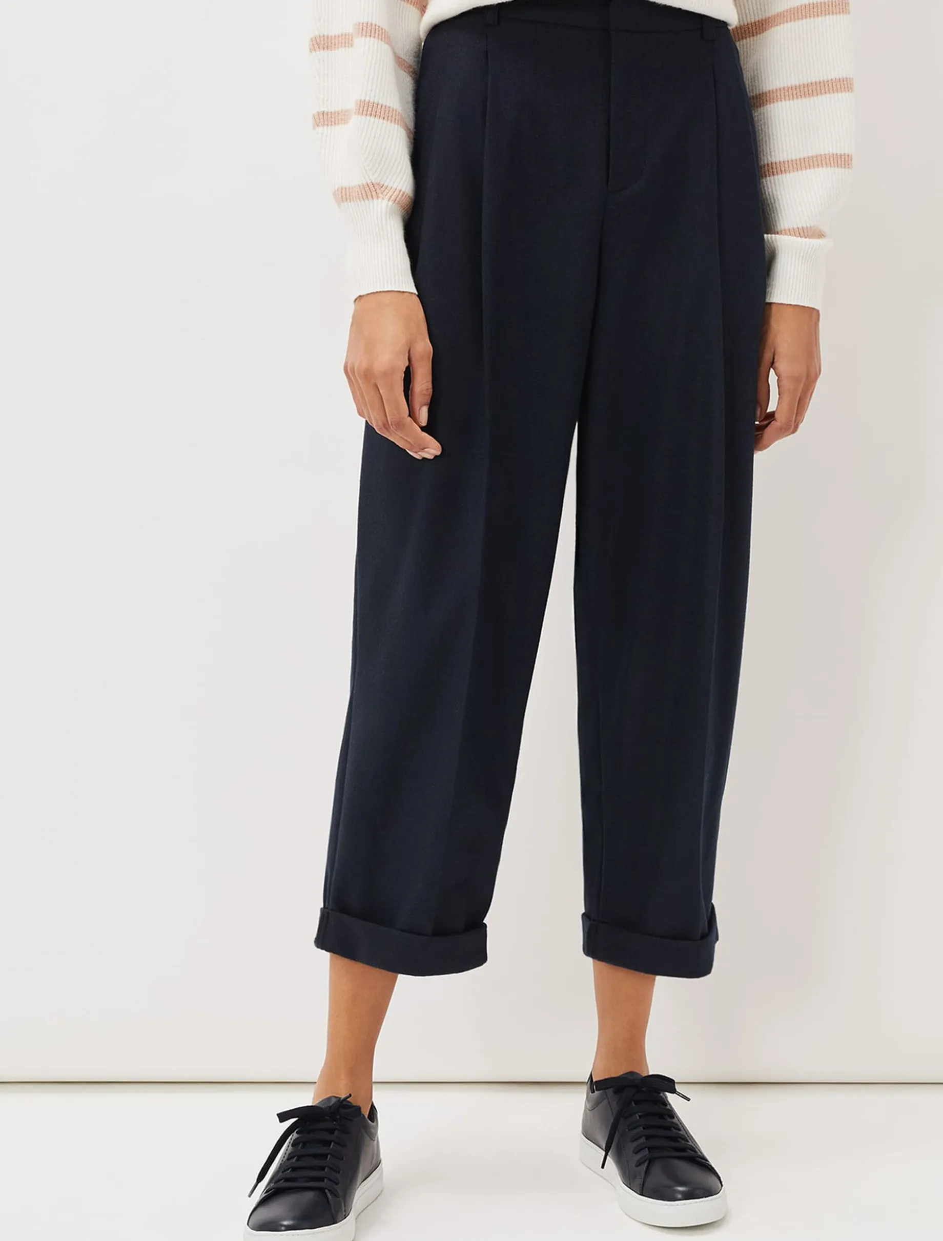 Odette Pleated Crop Trousers