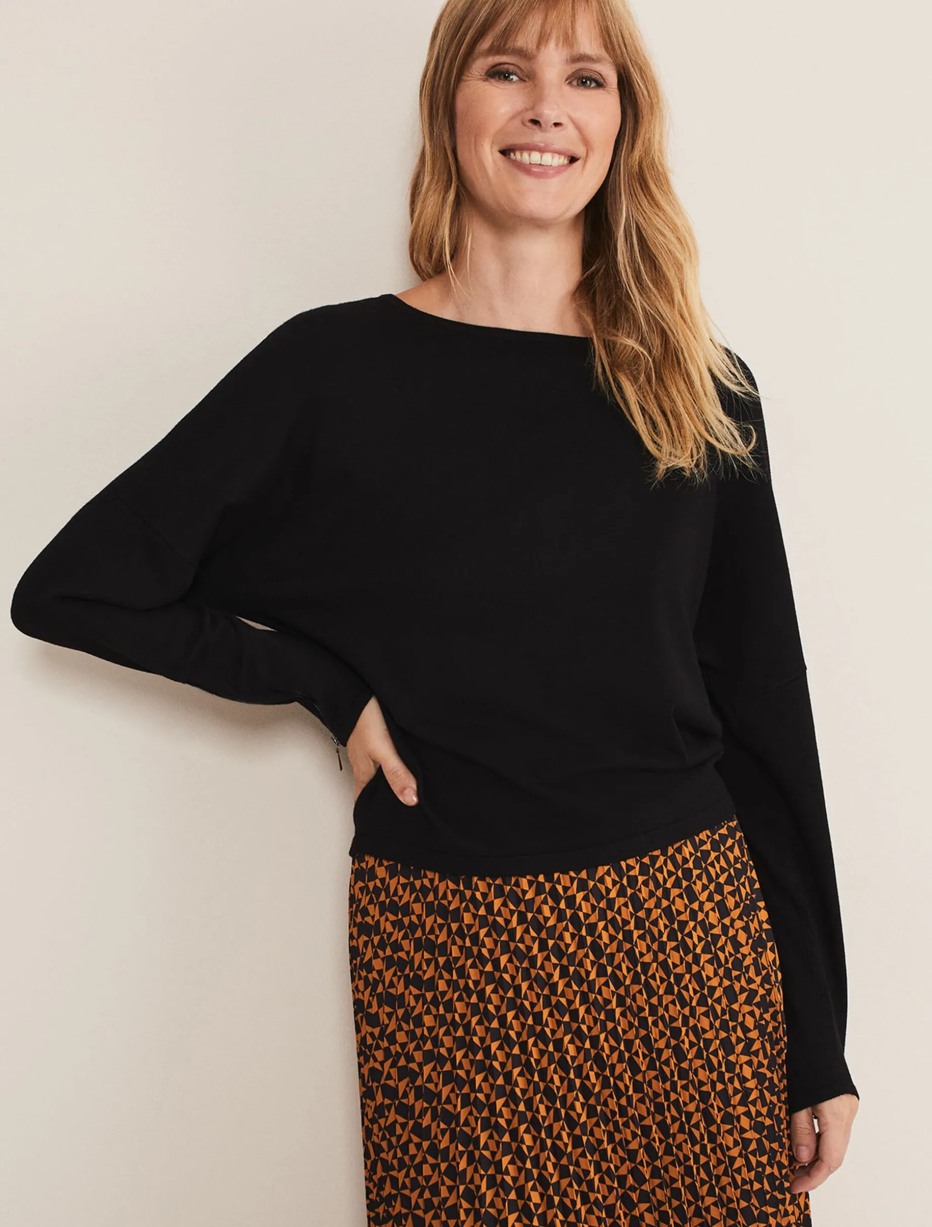 Olivian Zip Cuff Detail Knit