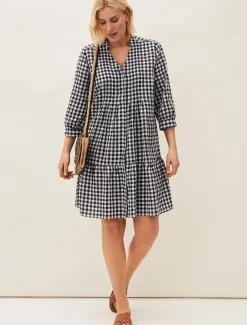 Oona Gingham Swing Dress