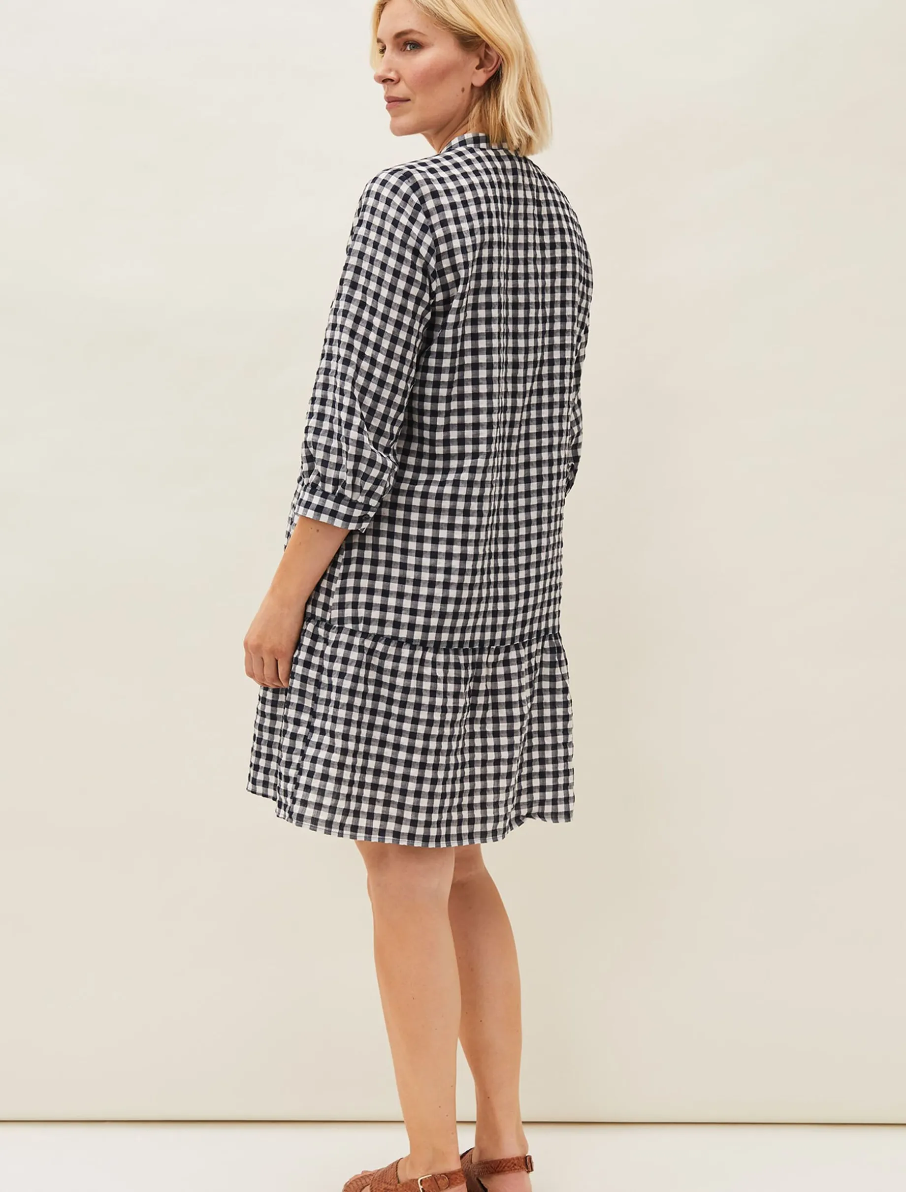 Oona Gingham Swing Dress