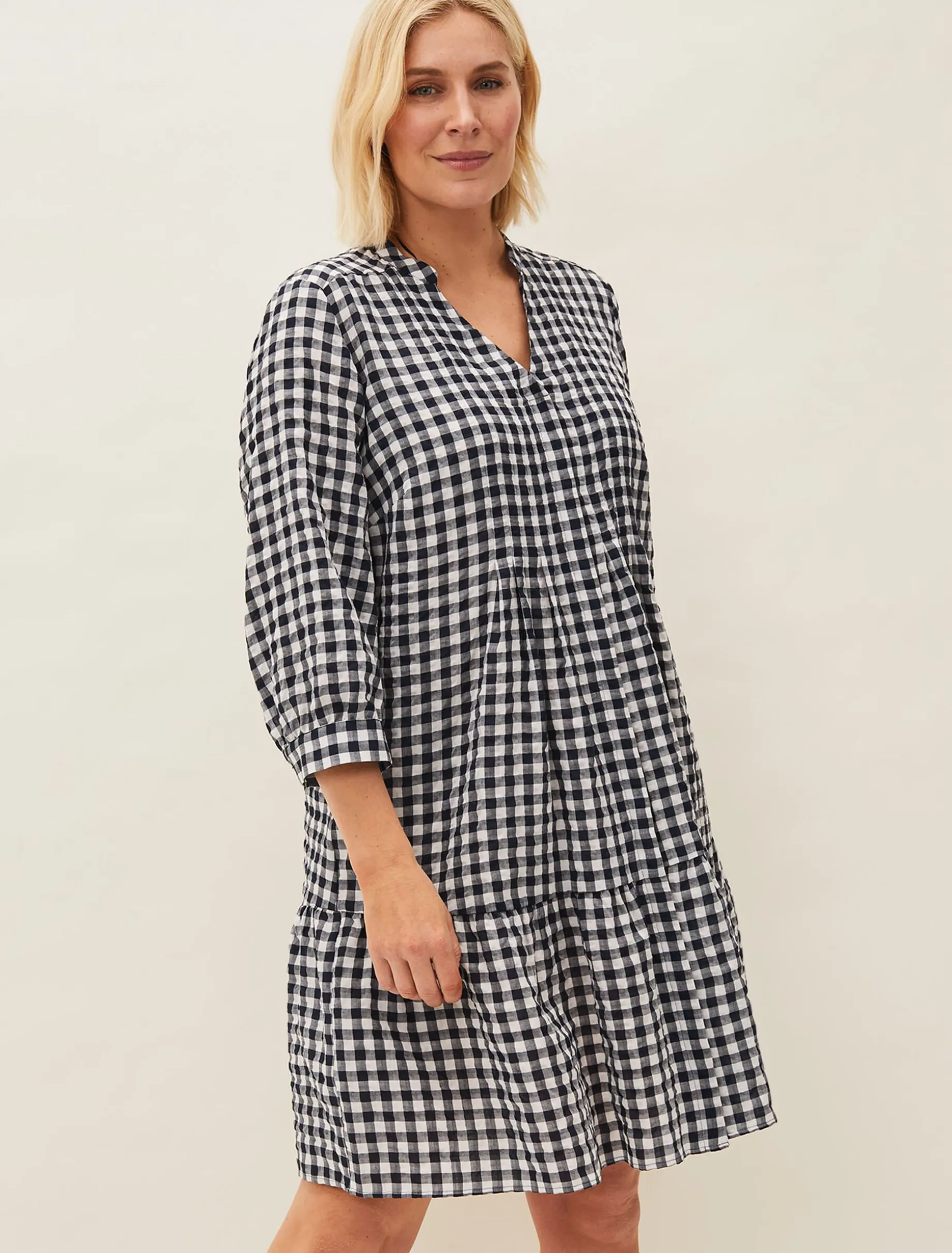 Oona Gingham Swing Dress