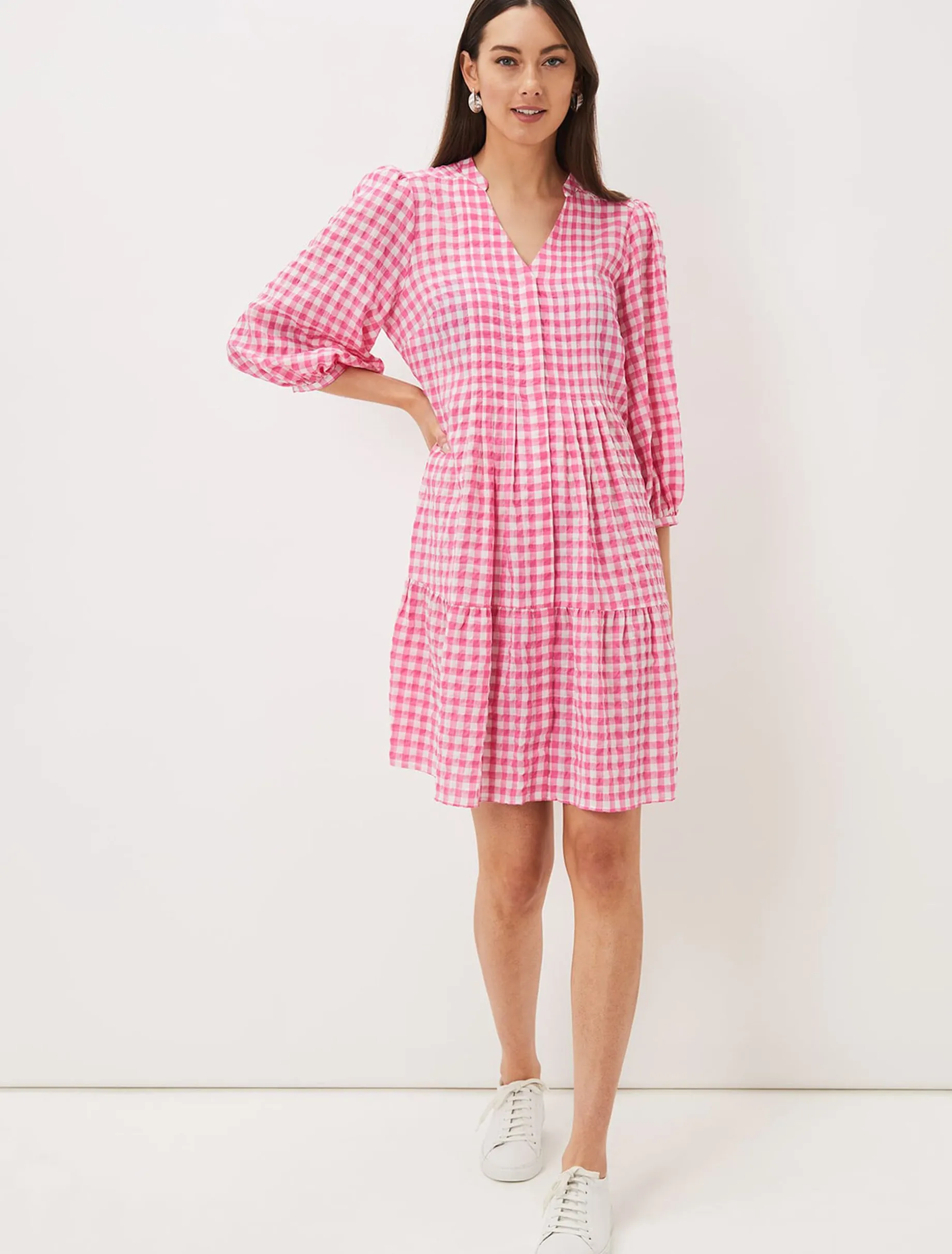 Oona Gingham Swing Dress
