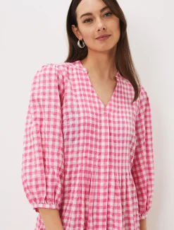 Oona Gingham Swing Dress