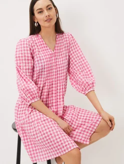 Oona Gingham Swing Dress