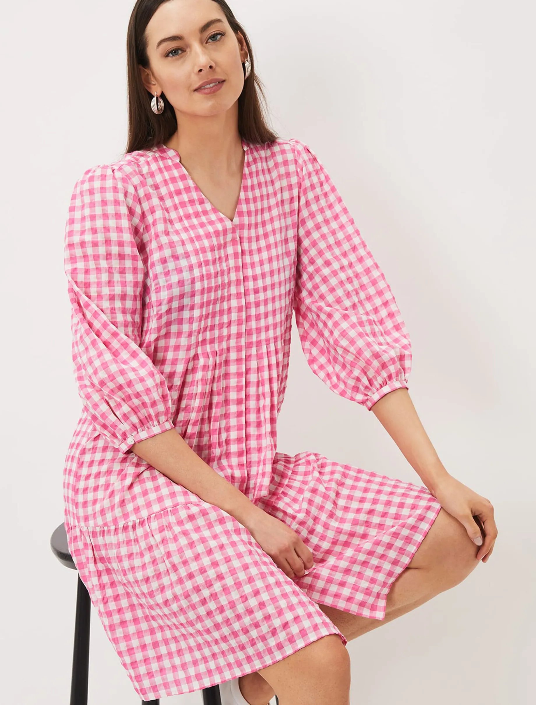 Oona Gingham Swing Dress