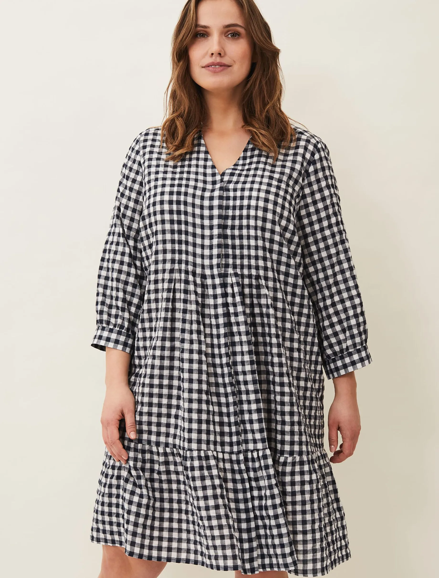 Oona Gingham Swing Dress