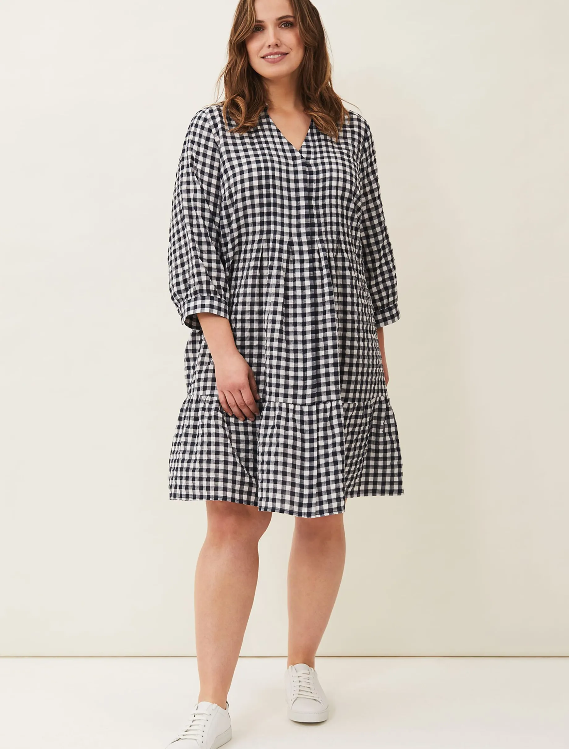 Oona Gingham Swing Dress