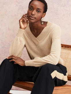 Ophelia Wool Cashmere V Neck Jumper