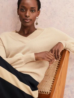 Ophelia Wool Cashmere V Neck Jumper