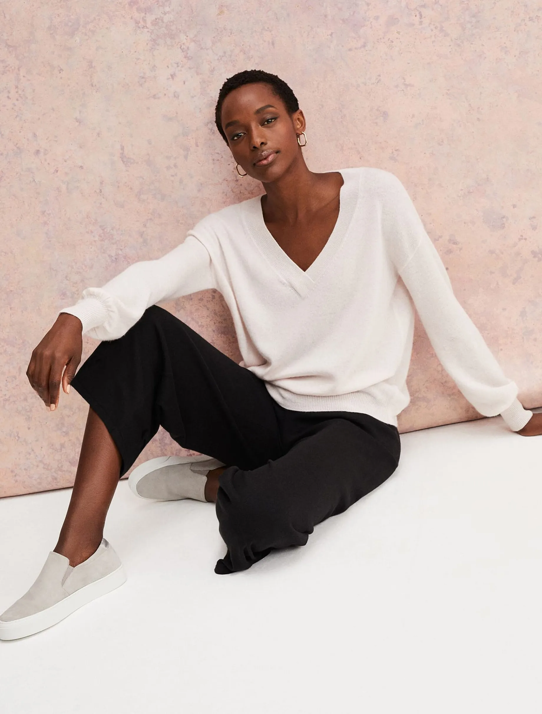 Ophelia Wool Cashmere V Neck Jumper